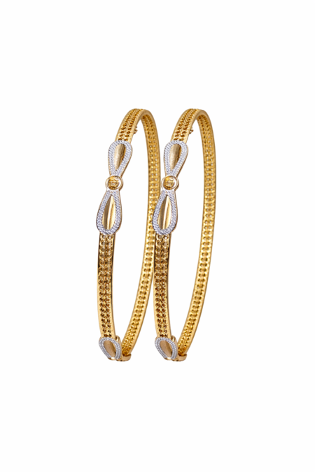 Elegant Dual-Tone Designer Bangles