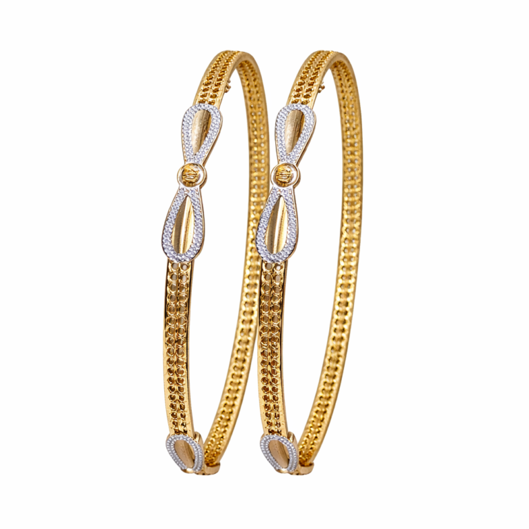 Elegant Dual-Tone Designer Bangles