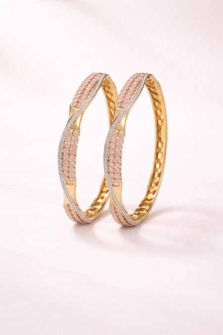 Elegant Dual-Tone Designer Bangles