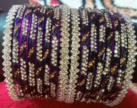 Premium Multicolor Designer Stone Bangles Set for Women