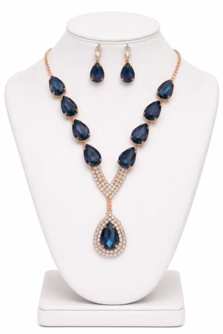 Teardrop Pendant Necklace & Earring Set