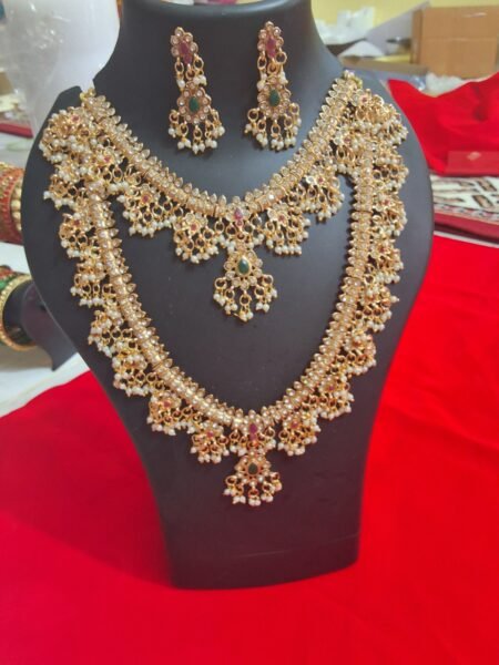 Royal Kundan & Pearl Bridal Necklace Set