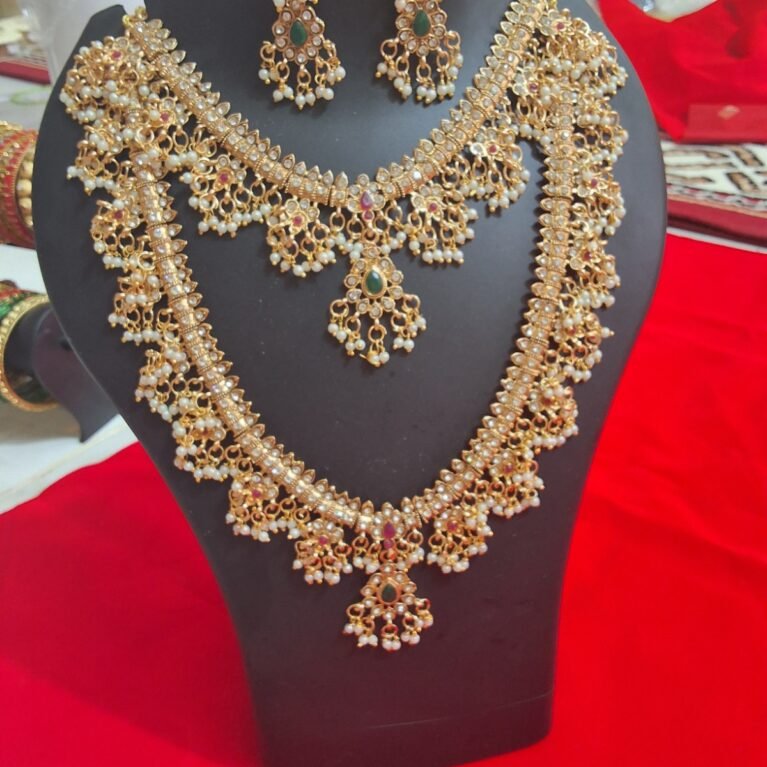 Royal Kundan & Pearl Bridal Necklace Set